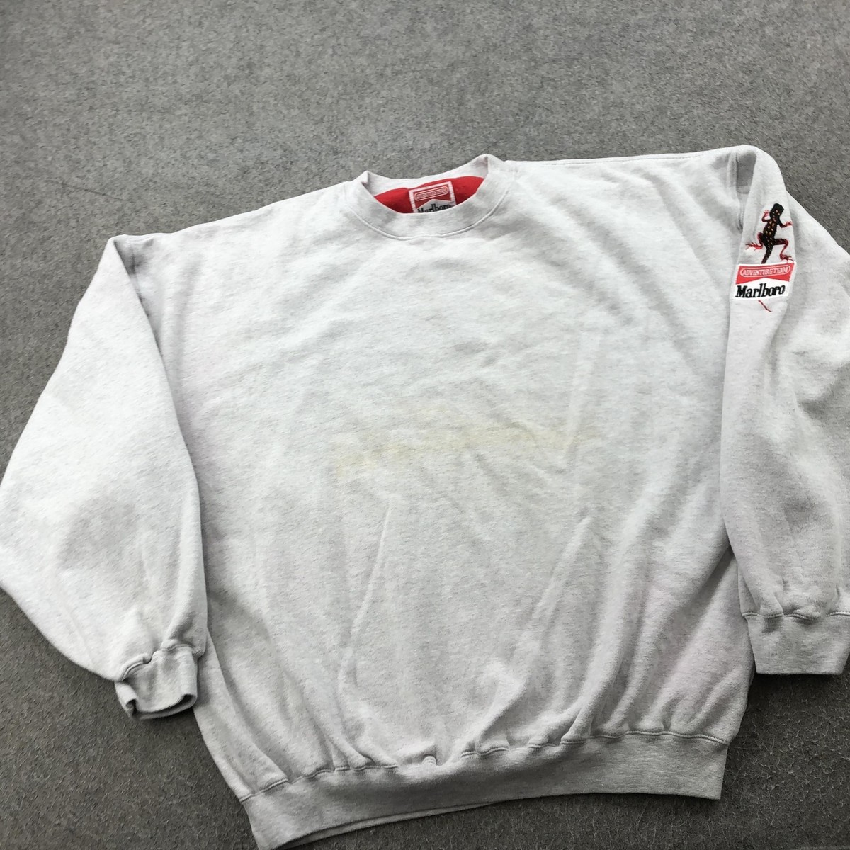 Vintage Marlboro Adventure Team Sweatshirt Mens Large Gray