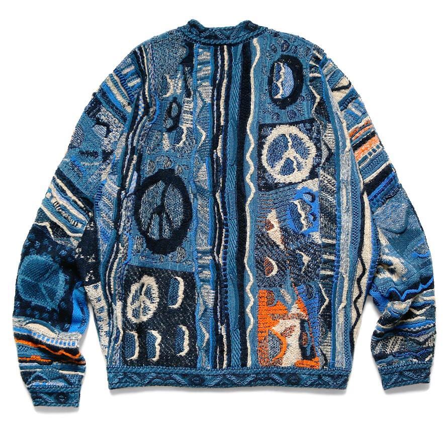 KAPITAL 7G BORO Gaudy sweater knit brand new navy made in Japan | eBay