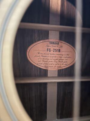 Acoustic Guitar Yamaha FG-251 Natural Made in Japan | eBay