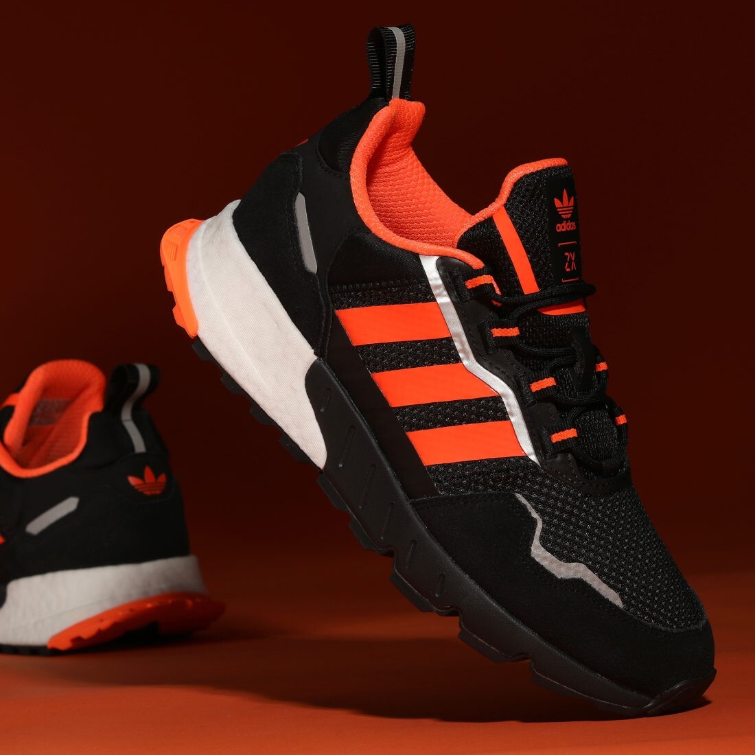Adidas ZX 1K Boost Seasonality BLACK ORANGE H00428 MEN'S RUNNING
