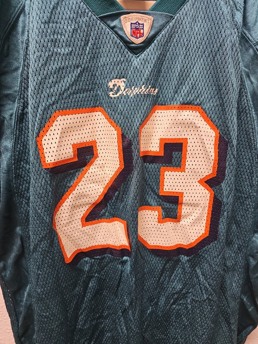 Reebok NFL Miami Dolphins Football Jersey #23 Brown Blue XL (18-20