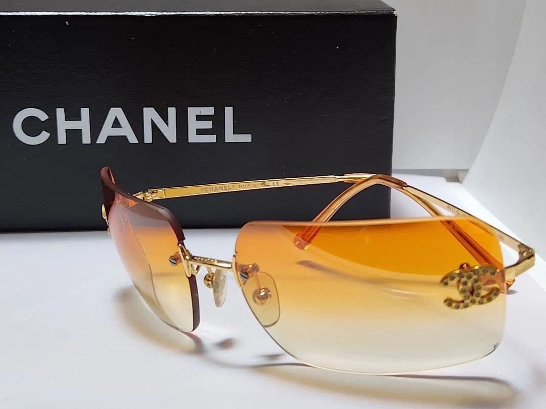 CHANEL Rimless Mirrored Sunglasses for Women | eBay