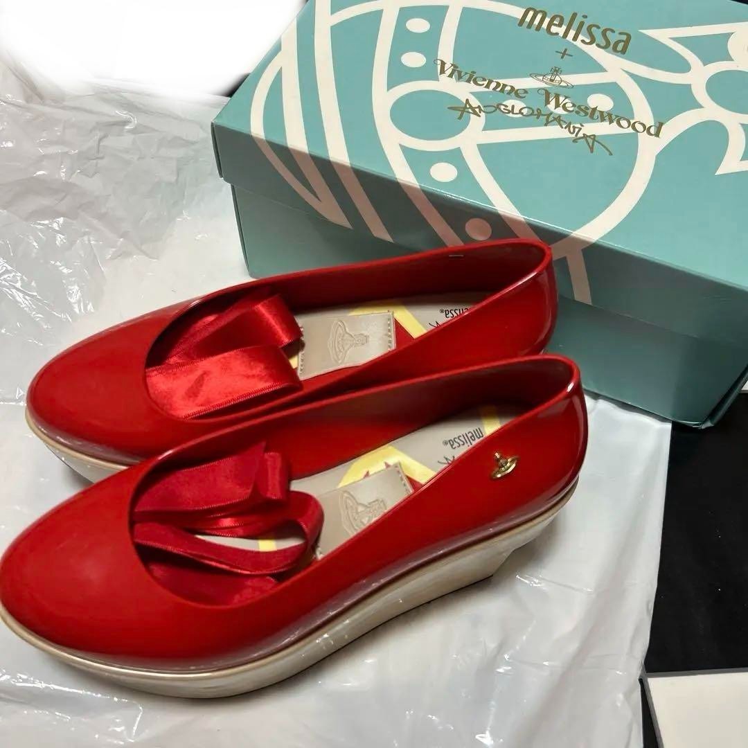 Vivienne Westwood x Melissa Red Rocking Horse Ballerina Shoes 24cm