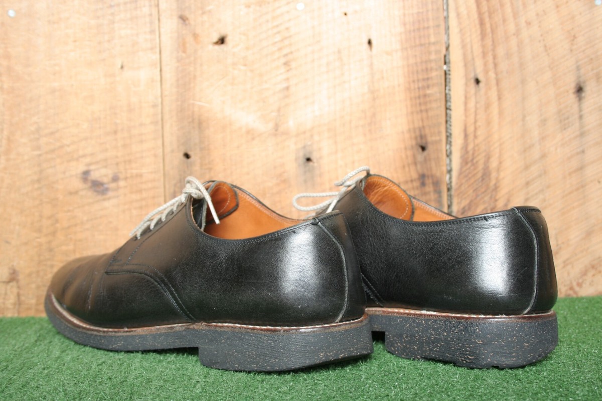 HIROKAWA Scotch Grain Black Leather Bench Made Oxfords JPN 25.5