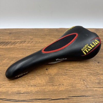Selle Italia Flite Titanium Gel Embroidered Saddle Vintage MTB