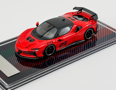 U2 1:64 Red SF90XX Stradale Racing Sports Model Diecast Resin Car