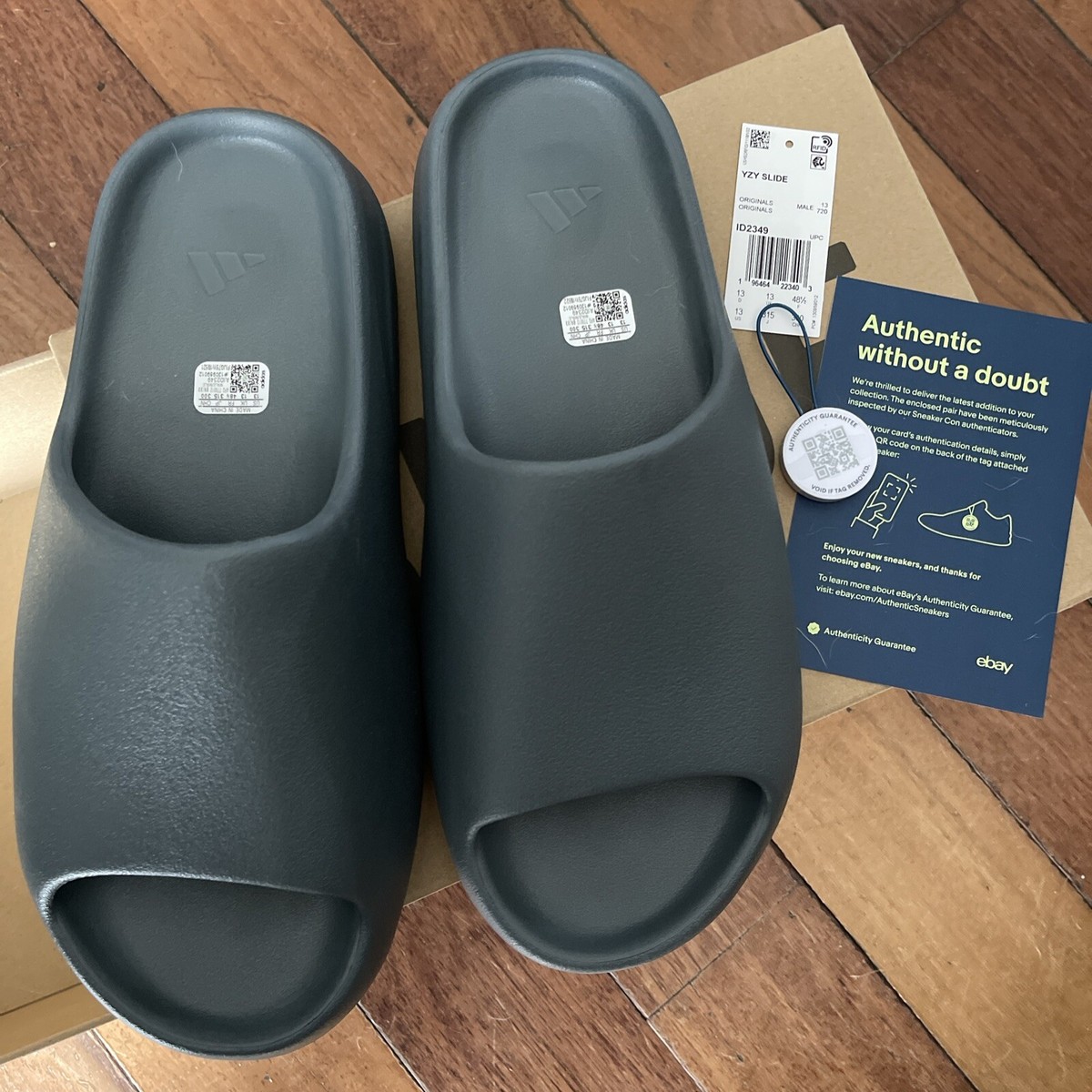 Adidas Yeezy Slide Sandals Slate Marine Gray ID2349 Size 13 BRAND