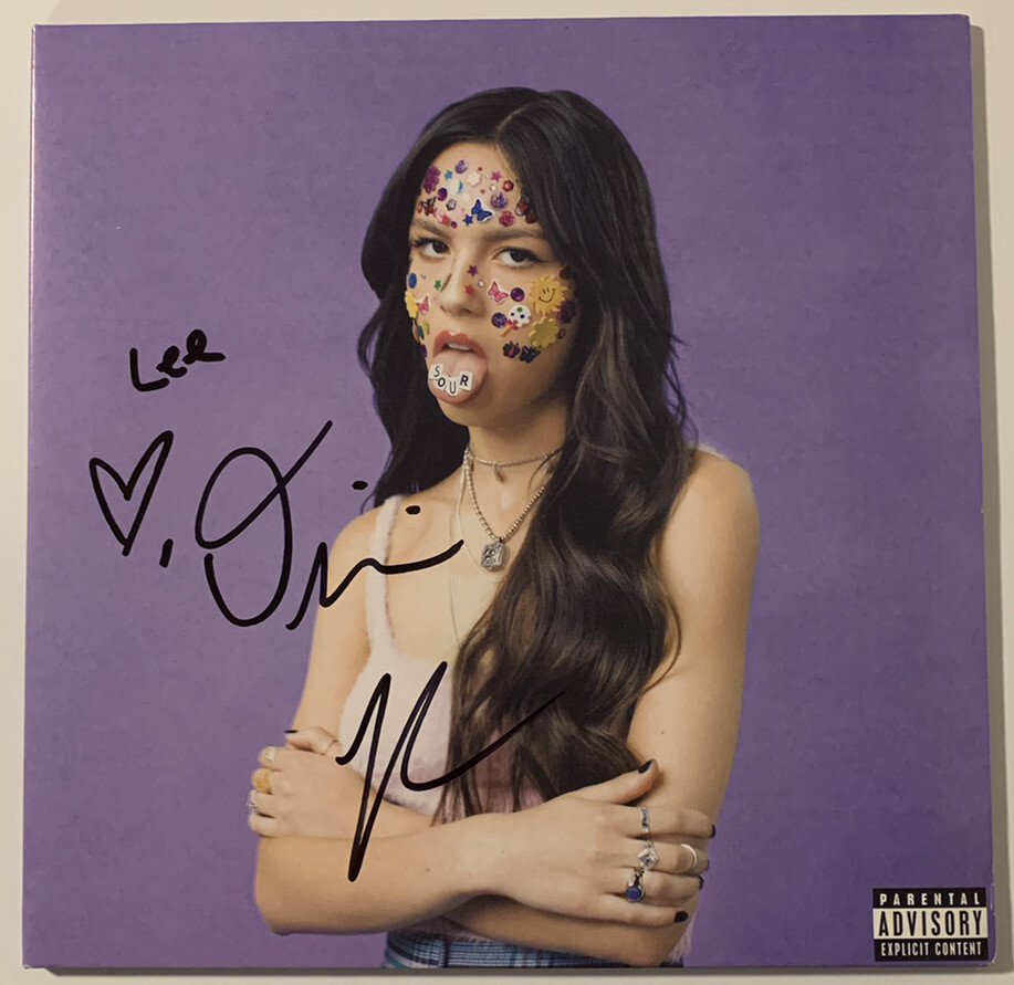 OLIVIA RODRIGO SIGNED SOUR VINYL LP JSA LOA #XX83360 AUTOGRAPH