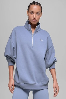 Alo Yoga Accolade 1/4 Zip Pullover Winter Frost | eBay
