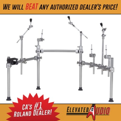 Roland MDS-STG V-Drum Rack, NEW, Chrome, w/ Internal Cables for TD