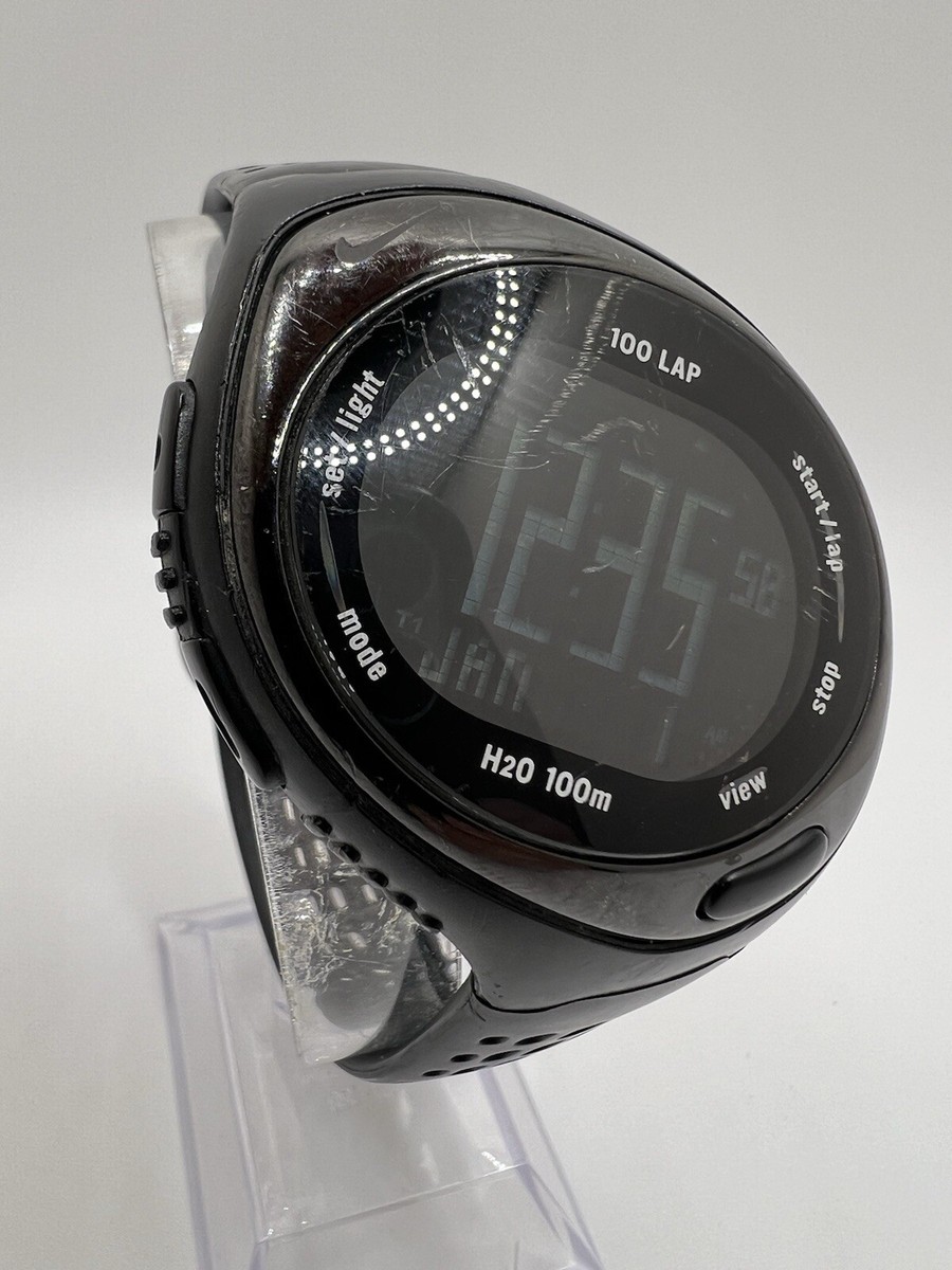 Nike Triax Bowerman Series Sport All Black Digital Watch Y2k