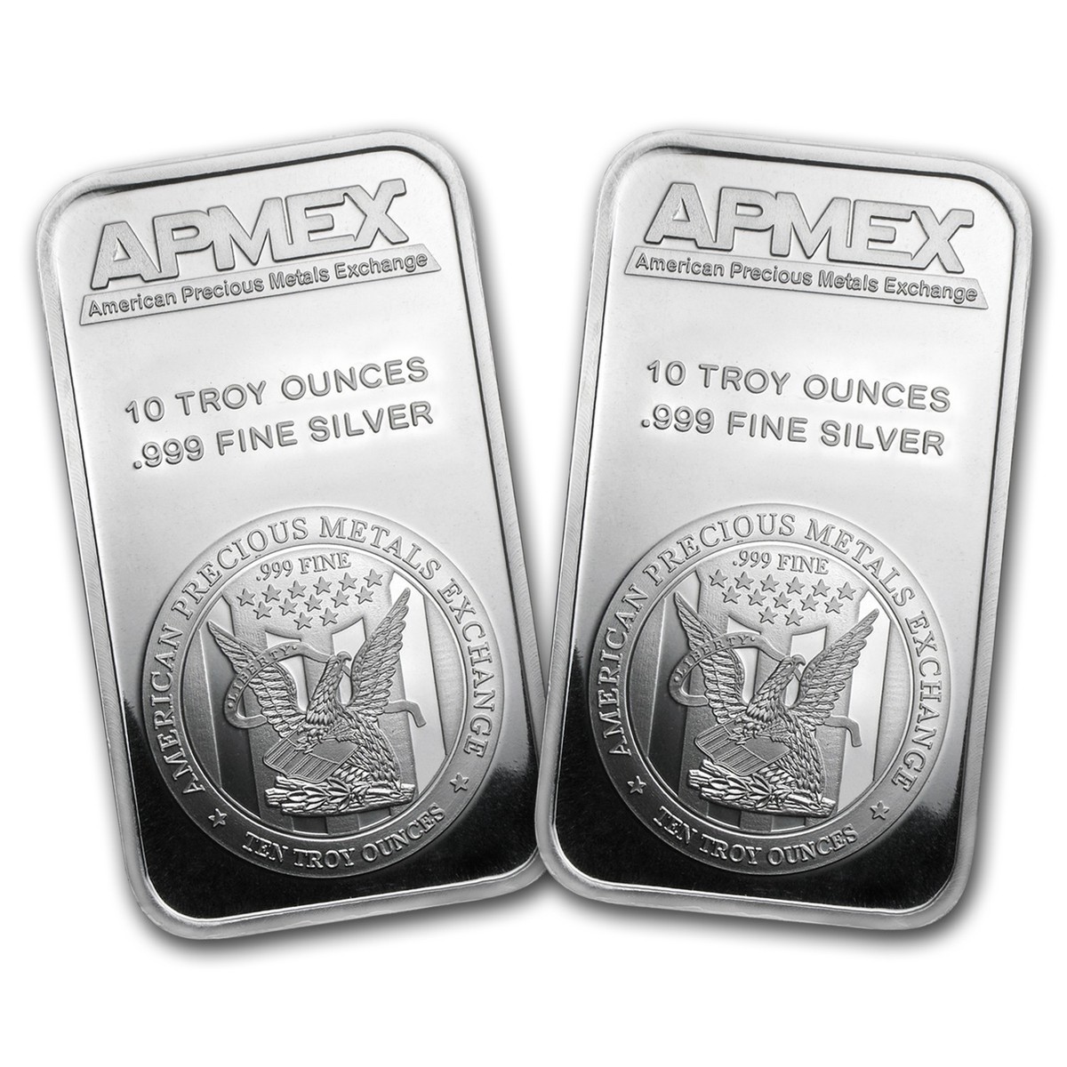 10 oz Silver Bar APMEX (Lot of 2) | eBay