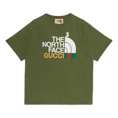 GUCCI x THE NORTH FACE FW21 Logo T-shirt 'Dark Green' 616036-XJDRD