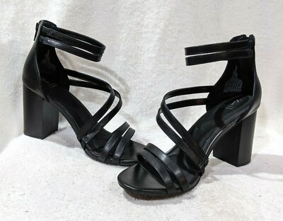 Simply Vera Vera Wang Cotinga Black Women's Block Heels Sandals