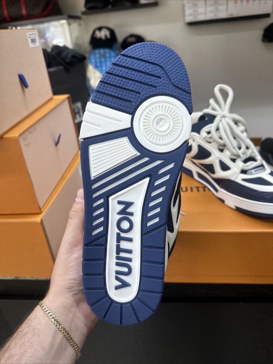 Louis Vuitton Skate Sneaker Lv UK 8 (9US) Navy Blue Marine New