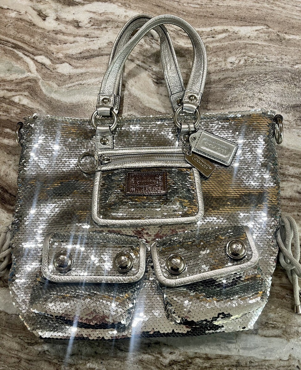 AUTHENTIC LIMITED EDITION COACH POPPY SPOTLIGHT SEQUIN SATCHEL BAG