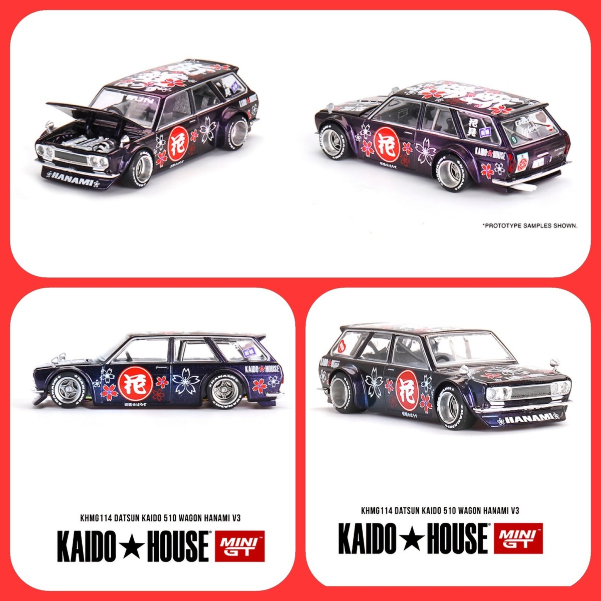 KAIDO HOUSE MINI GT DATSUN KAIDO 510 WAGON HANAMI V3 114 REAL