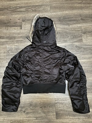 Yeezy Season 1 Cropped Fur Bomber Jacket - Size Large | eBay