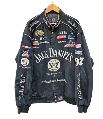 Vintage Retro JH Design Nascar Jack Daniels Team Racing Jacket
