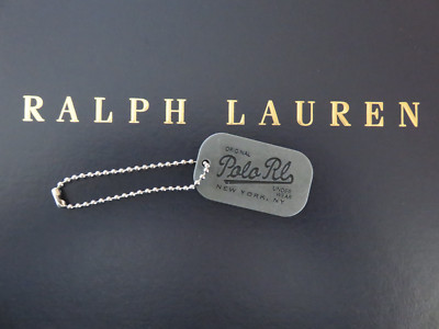 Polo RALPH LAUREN POLO RL New York Metal Gunmetal Dog Tag NEW | eBay
