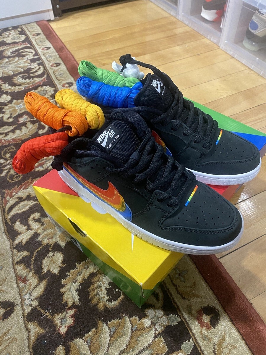 POLAROID NIKE SB DUNK LOW PRO QS BLACK WHITE MULTI COLOR DH7722