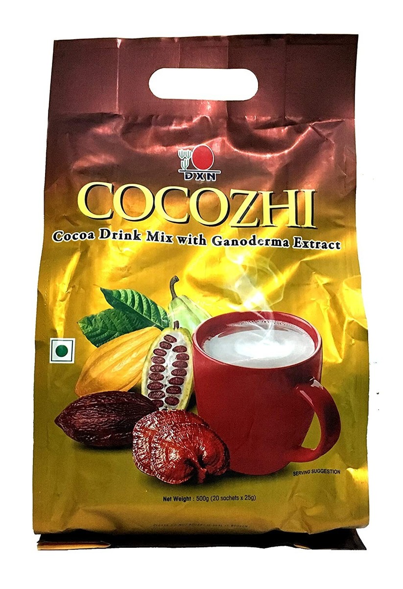 DXN Cocozhi. Cocoa Drink mix with ganoderma extract 500 gm Long