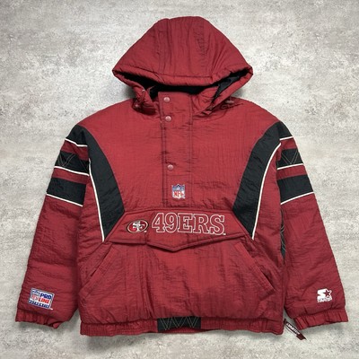 VTG 90s NFL SAN FRANCISCO 49ERS STARTER PUFFER JACKET PULLOVER