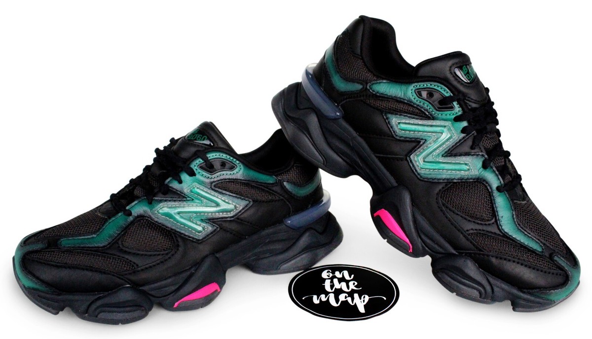 New Balance 9060 x Mowalola Black Teal Burglarwear UK 5 6 7 8 US