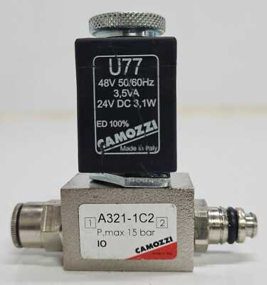 CAMOZZI A321-1C2 Directly Operated Solenoid Valve W/ CAMOZZI U77