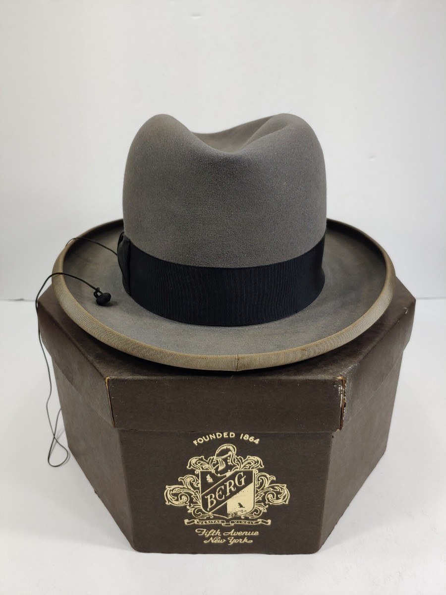 1950s Stetson Royal DeLuxe St. Regis Gray Hat Size - 7 1/8 - Berg