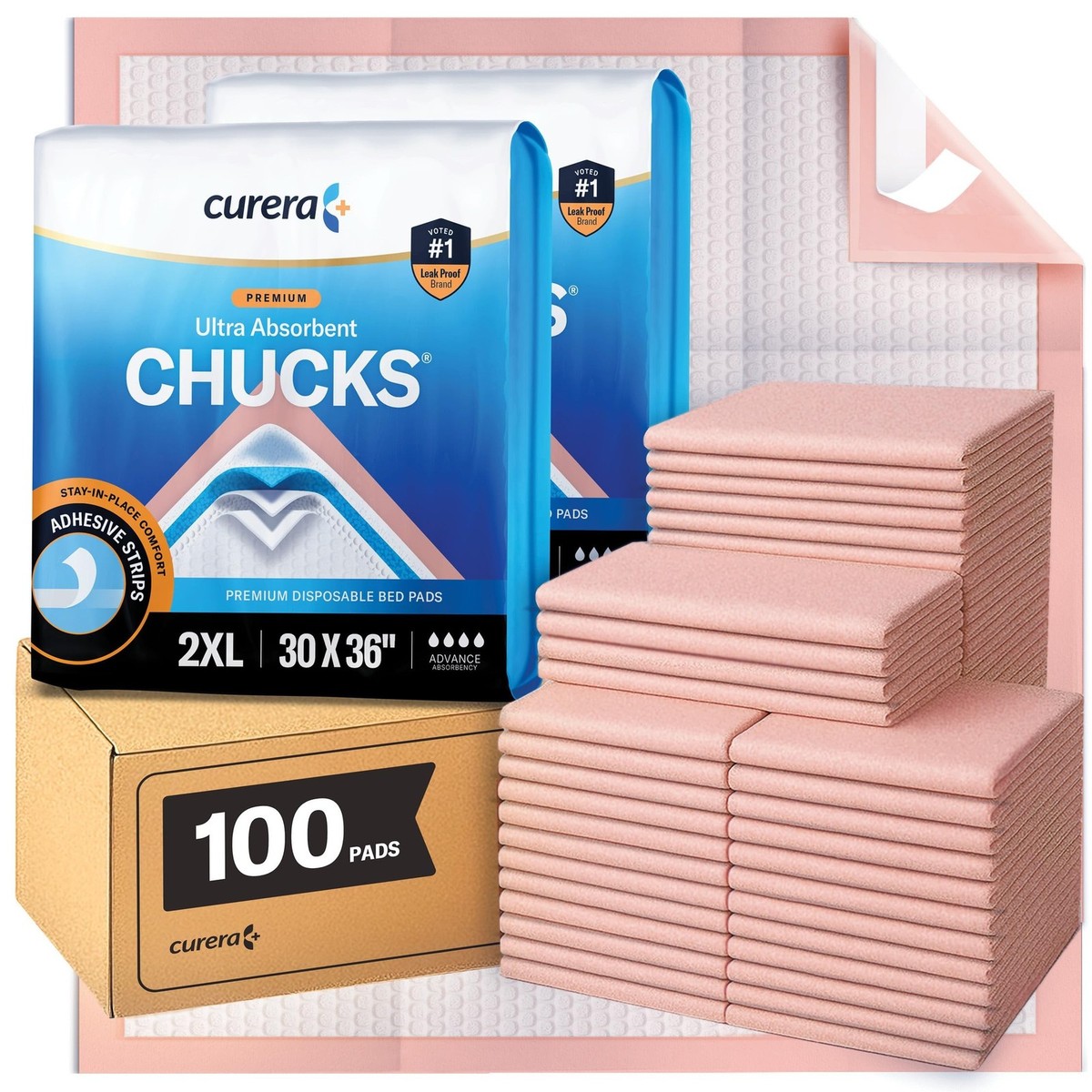 Chucks Premium Disposable Underpads 30”x36” [100-Count] Ultra
