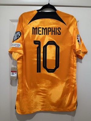 Memphis Depay #10 Mens LARGE Nike Netherlands Euro Qualifiers Home