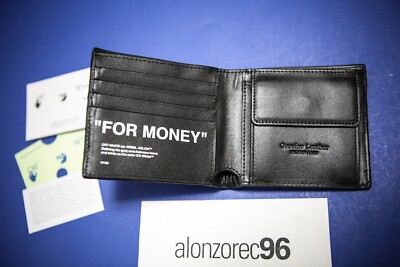 Off White For Money Bi-Fold Wallet Black White MJC | eBay