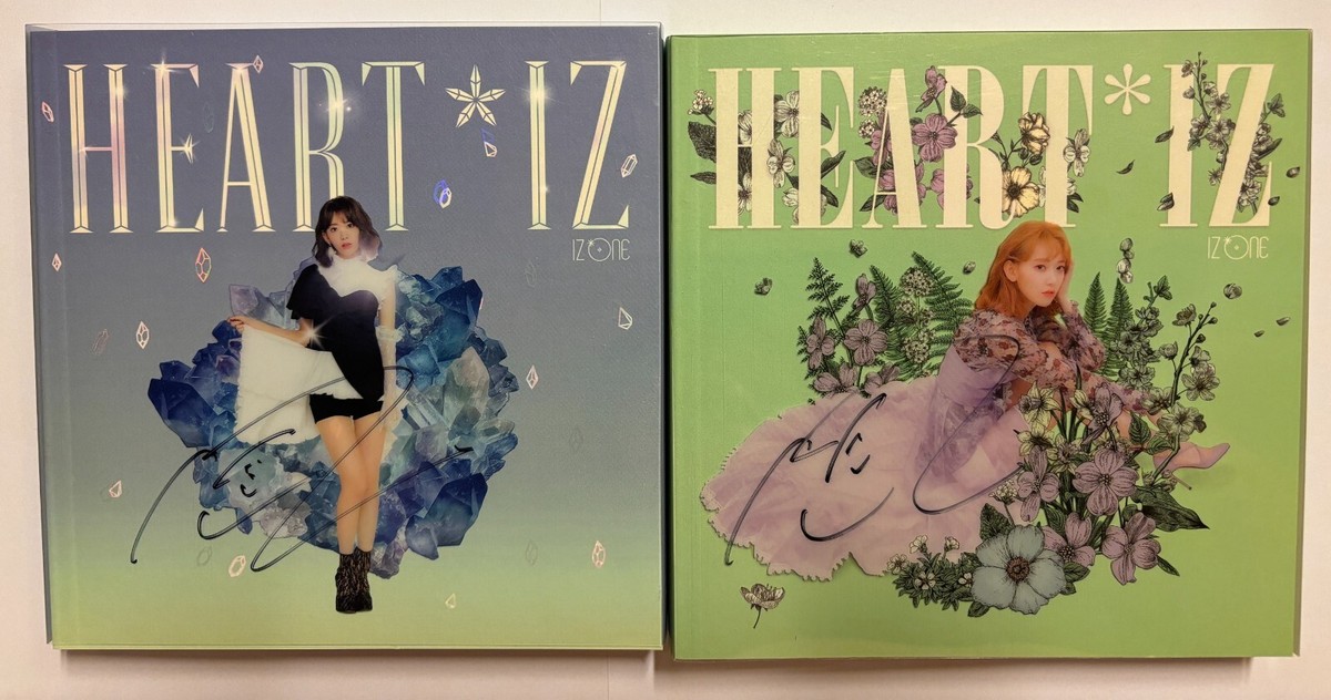 IZ*ONE [HEART*IZ] Sakura Autographed Signed Album Both Set IZONE