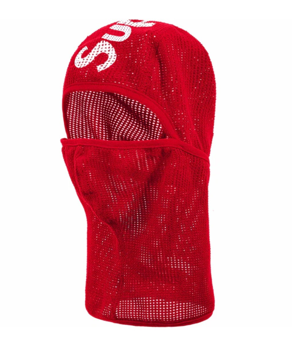 Supreme Red Mesh Lightweight Balaclava In Hand Ships Same Day | eBay