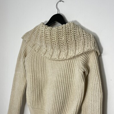 Vintage Gucci by Tom Ford Chunky Wool Knit Collared Crop Jumper