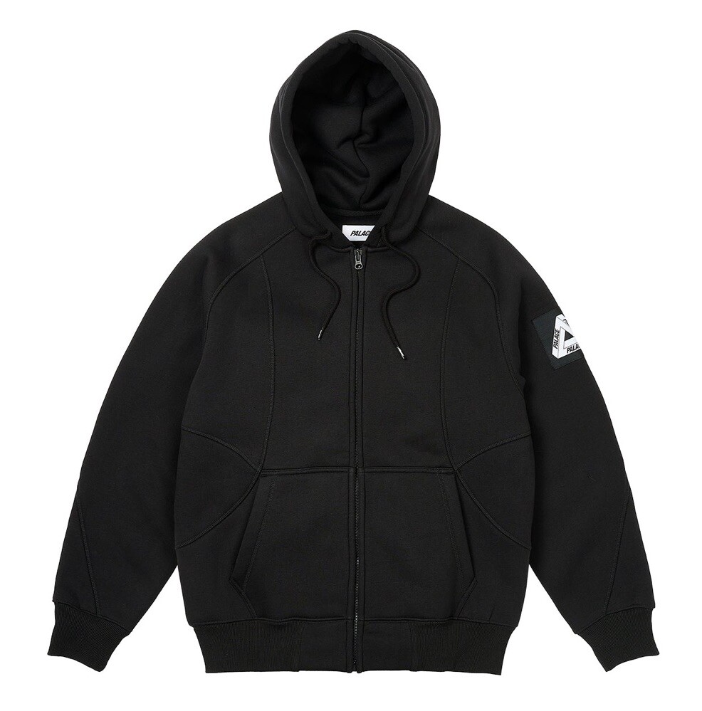 PALACE BONDED SHERPA ZIP HOOD BLACK SIZE XL Hoodie Hooded