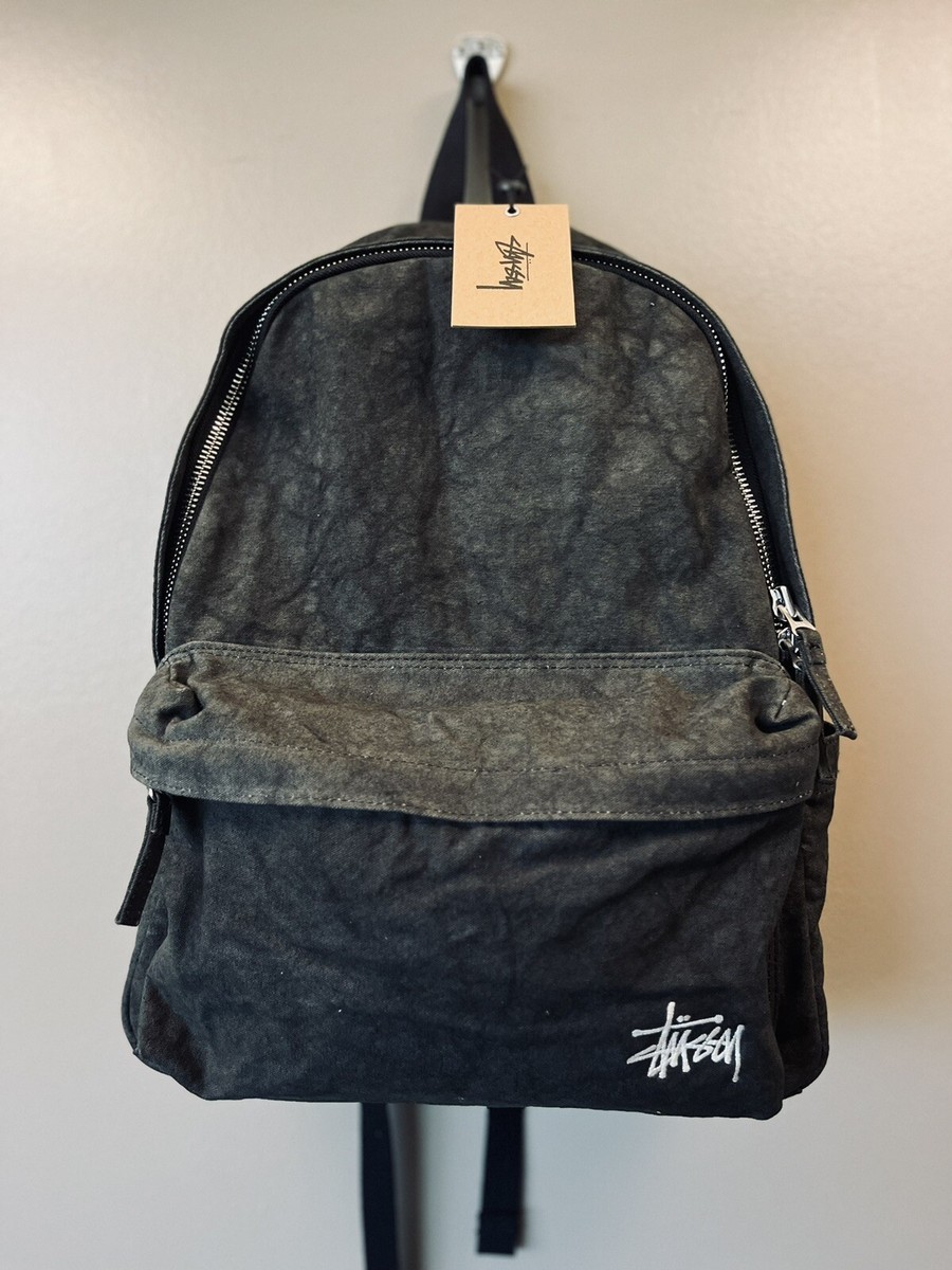 NEW 2023 summer Stussy canvas backpack RARE washed black bag | eBay