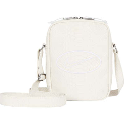 Supreme x Nike Leather Shoulder Bag Snakeskin White SS25 BRAND NEW