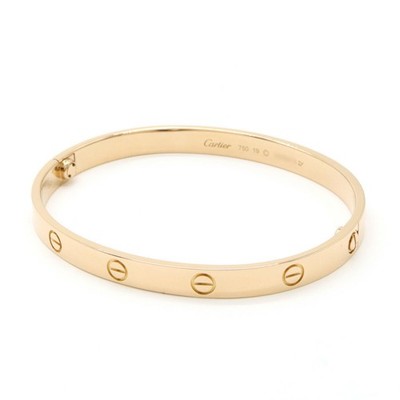 Cartier Love Au750 Bracelet Size 19 Women Gold One Size | eBay