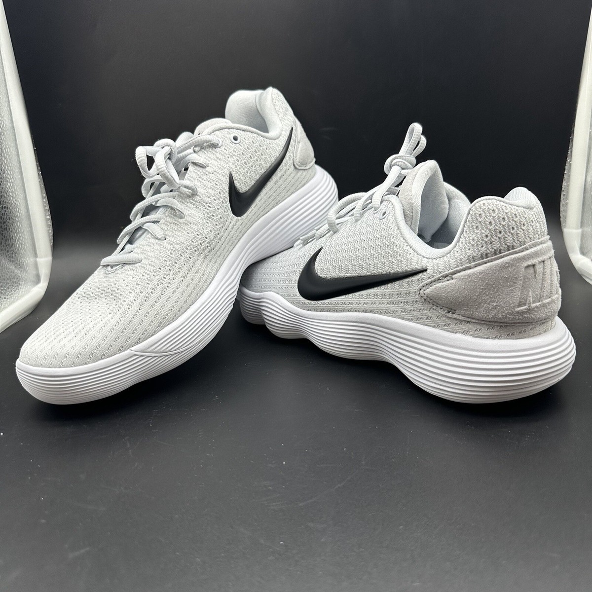 Nike Men's React Hyperdunk 2017 Low White Wolf Grey Basketball
