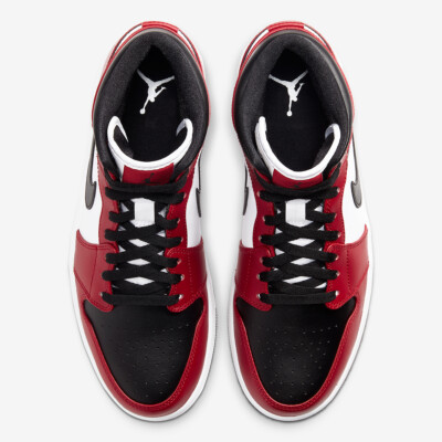 Nike Air Jordan 1 Mid Chicago Black Toe 554724 Red White - Men's