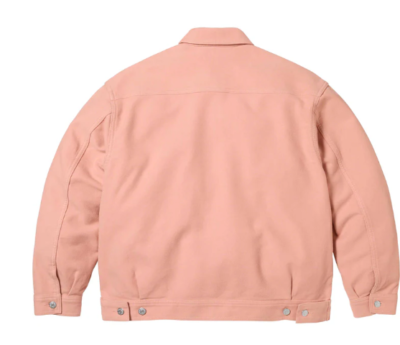 Supreme Kindermann Moleskin Work Jacket Dusty Pink FW23 Size Small
