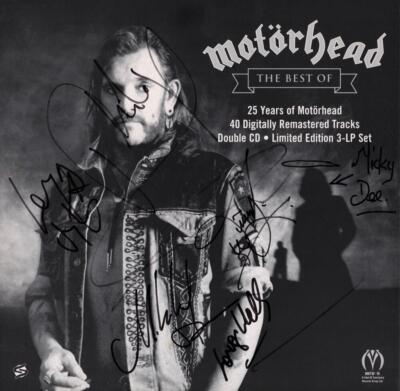 Motorhead x5 Signed Autograph 12x12 Album Insert - Lemmy Kilmister