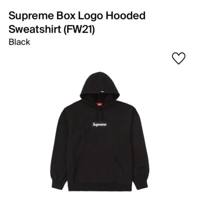 Supreme Box Logo Hoodie Black (FW21) - Size L- IN HAND READY TO