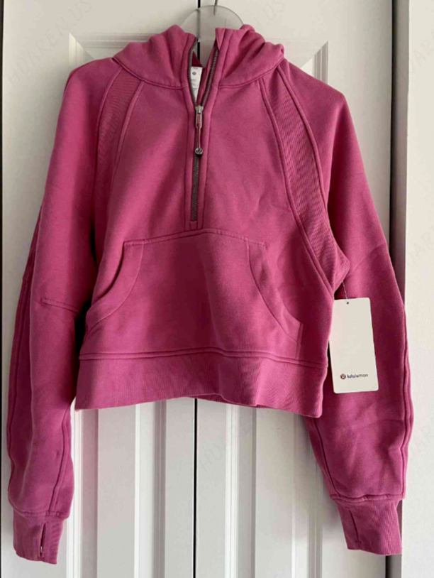 NEW LULULEMON Scuba Oversized Half-Zip Hoodie Size M/L Pink