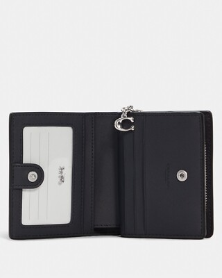 NEW Coach Boxed Snap Wallet & Picture Frame Bag Charm with Snowman