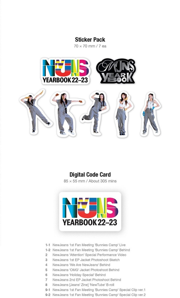 NEWJEANS YEARBOOK 22-23/Digital Card+Bundle+3 Book+5 Letter+Zine+