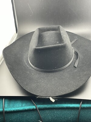 Vintage Resistol Black Cowboy Hat 6 3/4 Western Double X Beaver