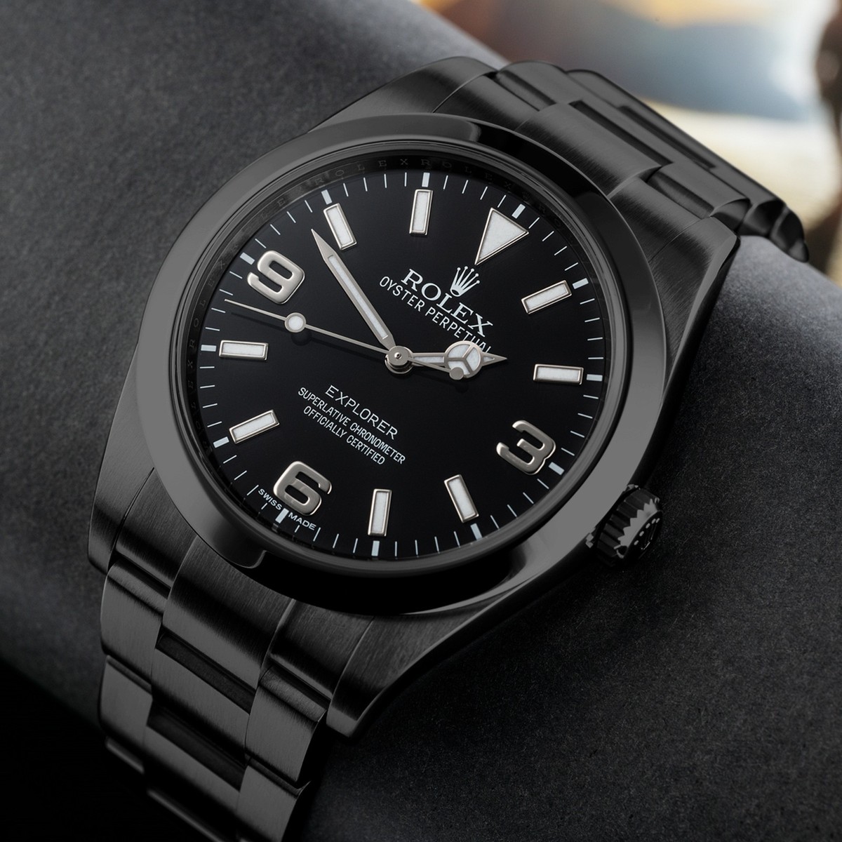 Rolex 214270 Explorer I 39mm Black Stealth Bespoke Edition 904L